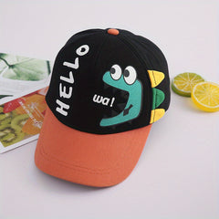 Kids Dinosaur Graphic Sun Protection Baseball Cap