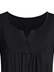 Women's Solid Long Sleeve Button Up Ruched Peplum Top
