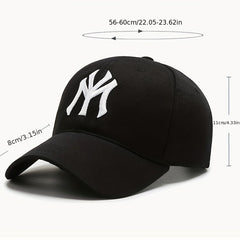 Embroidery Unisex Baseball Cap Solid Hip Hop Dad Hats Casual Adjustable Sun Hats