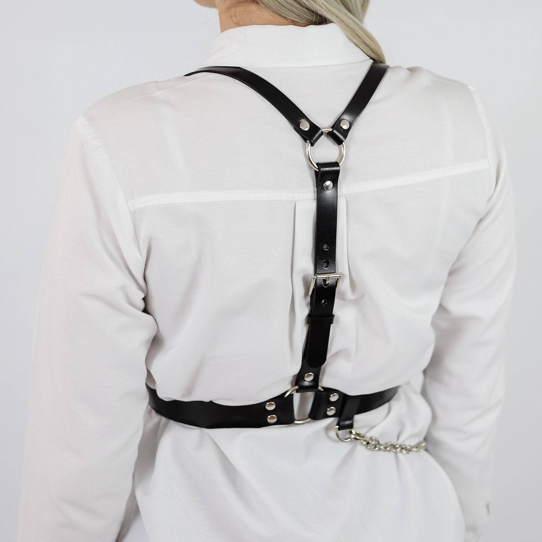 Punk Chain Fringe Harness Belt Rivet Body Harness Corset Belt