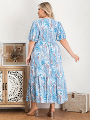Paisley Floral Print Maxi Dress