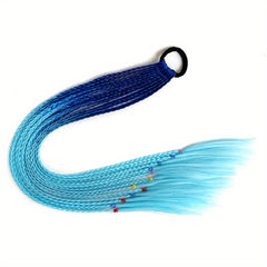 Rainbow Colorful Braiding Ponytail Extensions 55 88 Cm Long Ombre Braid Syntheti