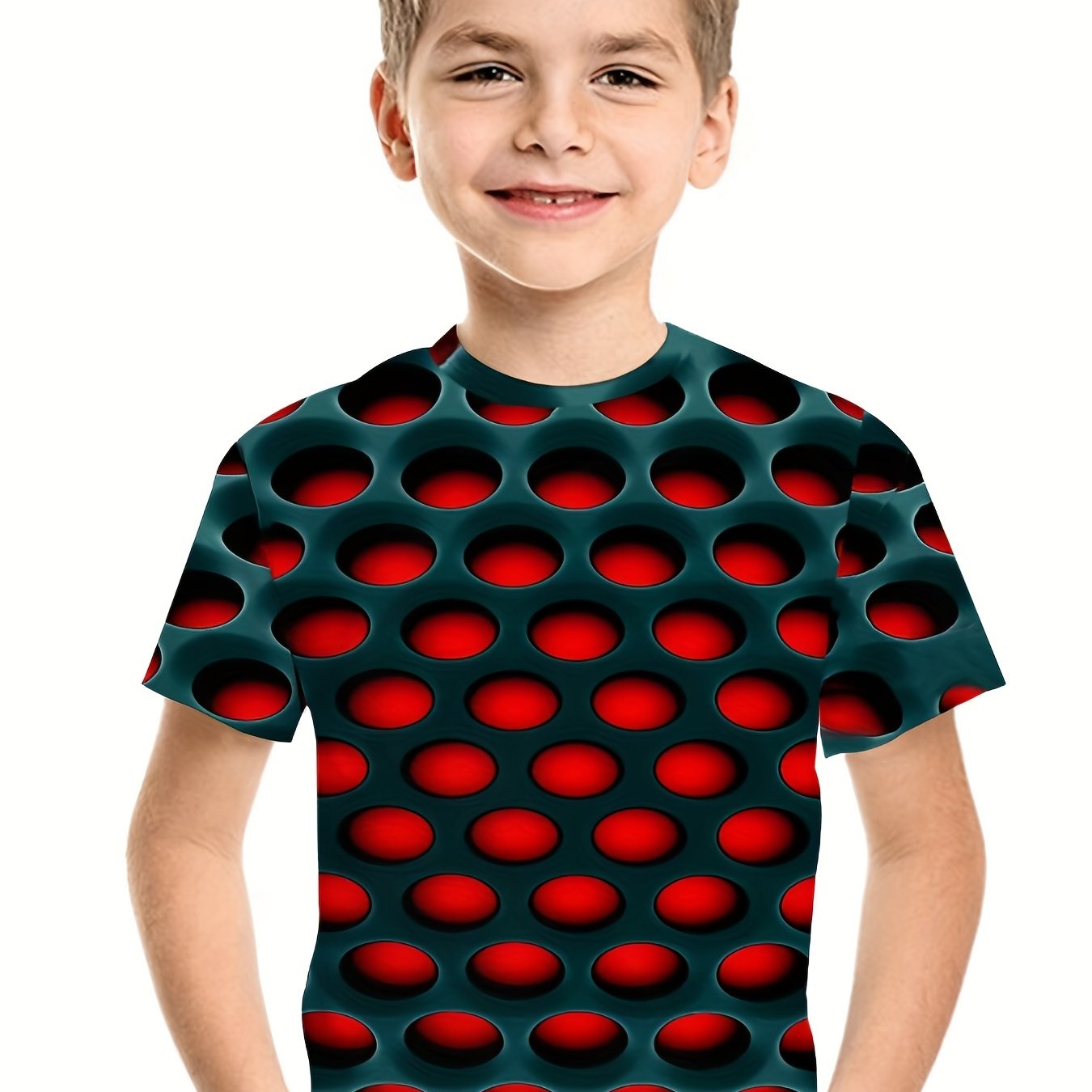 3D Printed Stereoscopic Graphic T Shirt for Kids - Quick Dry