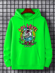 Anime Shark Print Hoodie for Men