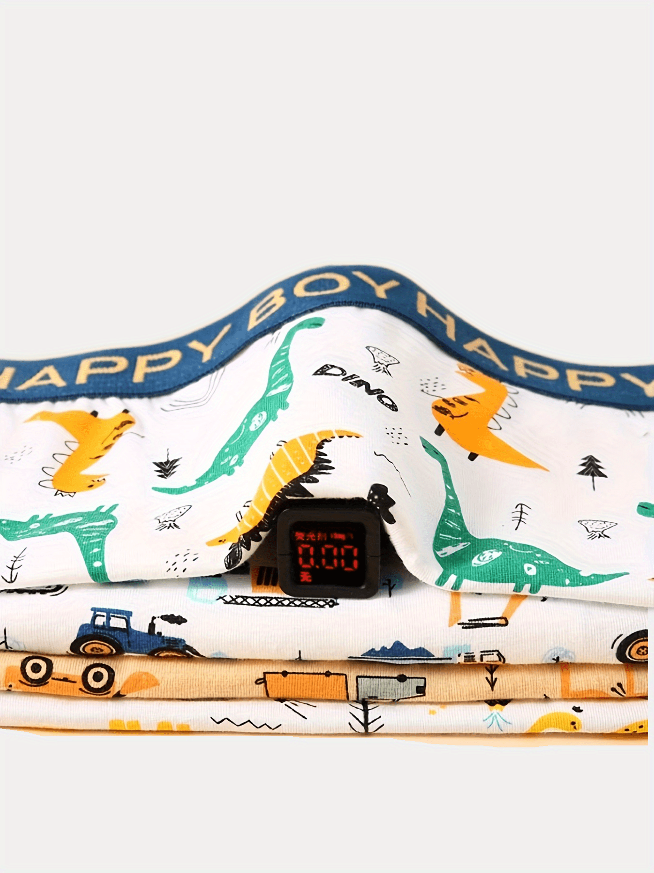4pcs Boys Teen Cartoon Print Soft Boxer Briefs Underwear