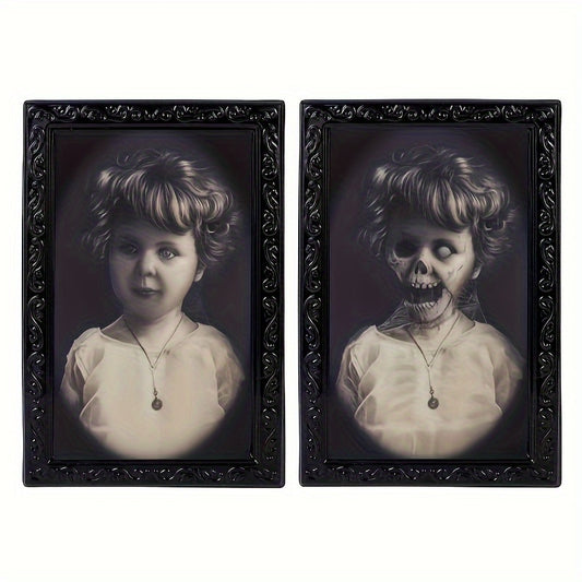 3D Face Changing Photo Frame Human Figure Horror Decoration