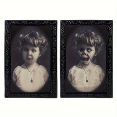 3D Face Changing Photo Frame Human Figure Horror Decoration