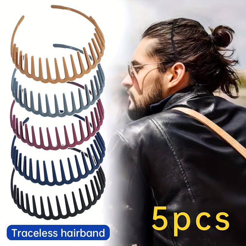 Men's Anti Slip Hairbands with Combs - Sports Headband & Hair Clips