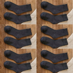 12 Pairs Velvet Cashmere Warm Socks Winter Crew Anti-bacterial Soc