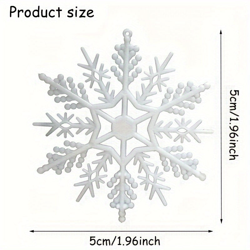 70pcs Christmas Snowflake Decorations for DIY Crafts