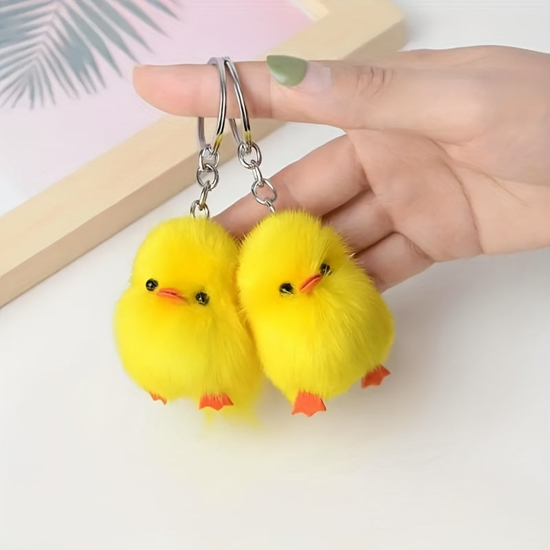 2pcs Little Duck Plush Key Chain Perfect Accessories Pendant