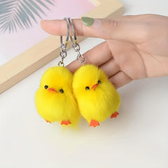 2pcs Little Duck Plush Key Chain Perfect Accessories Pendant