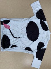 YTCYCLE Cow Pattern Zip Up Cycling Jersey Men's Bike Shirt