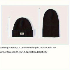 Winter Knitted Beanie Hat with Ear Protection Velvet Warm Balaclava Face Mask