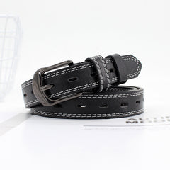Stylish Pin Buckle Belt Hollow Out Thin PU Leather Casual Belt
