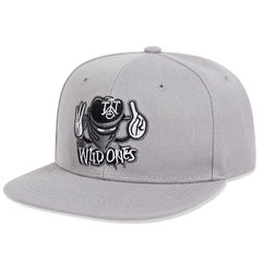 Men's Hip hop Embroidery Hat Flat Brim Cap