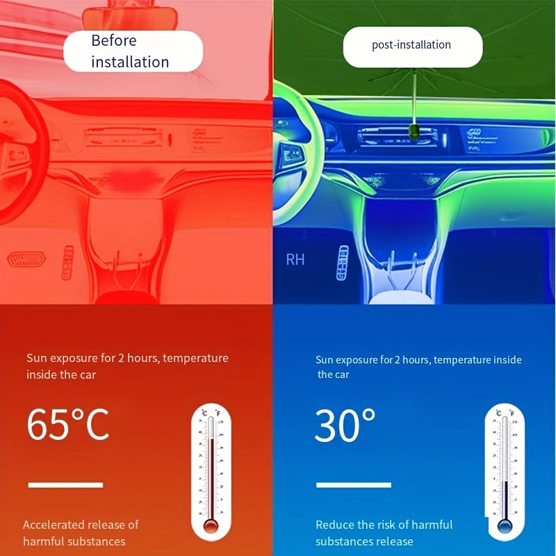 Car Windshield Sun Shade Umbrella Front Windshield Umbrella