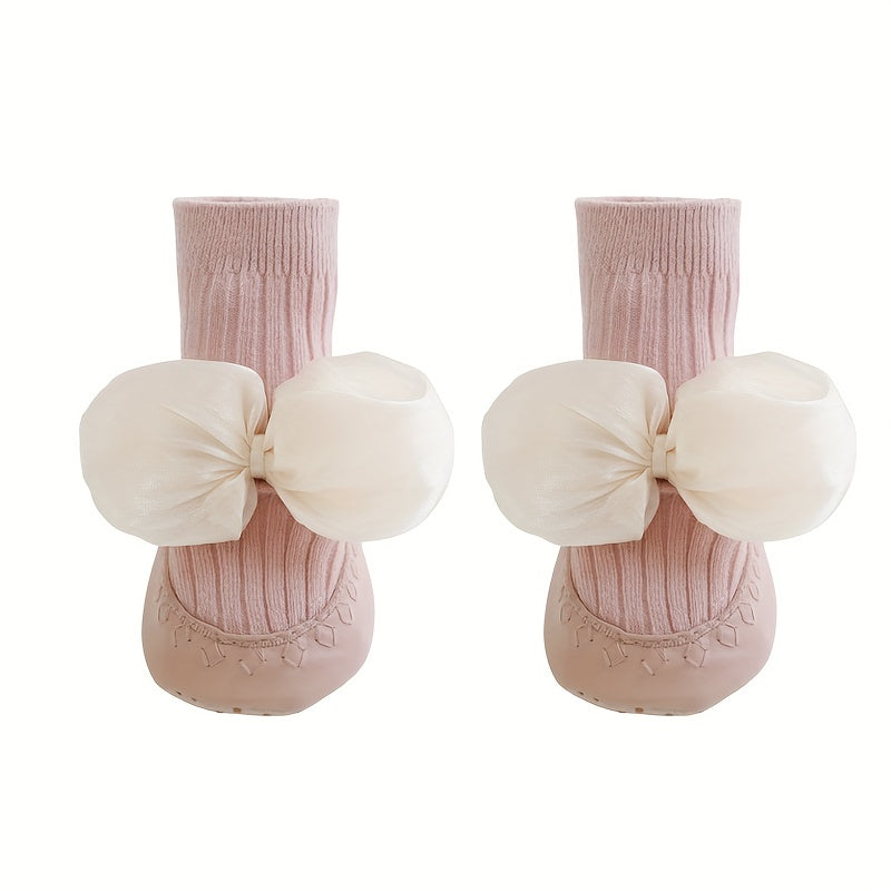 Baby Girls Kids Floor Shoes Socks Bowknot Princess Socks