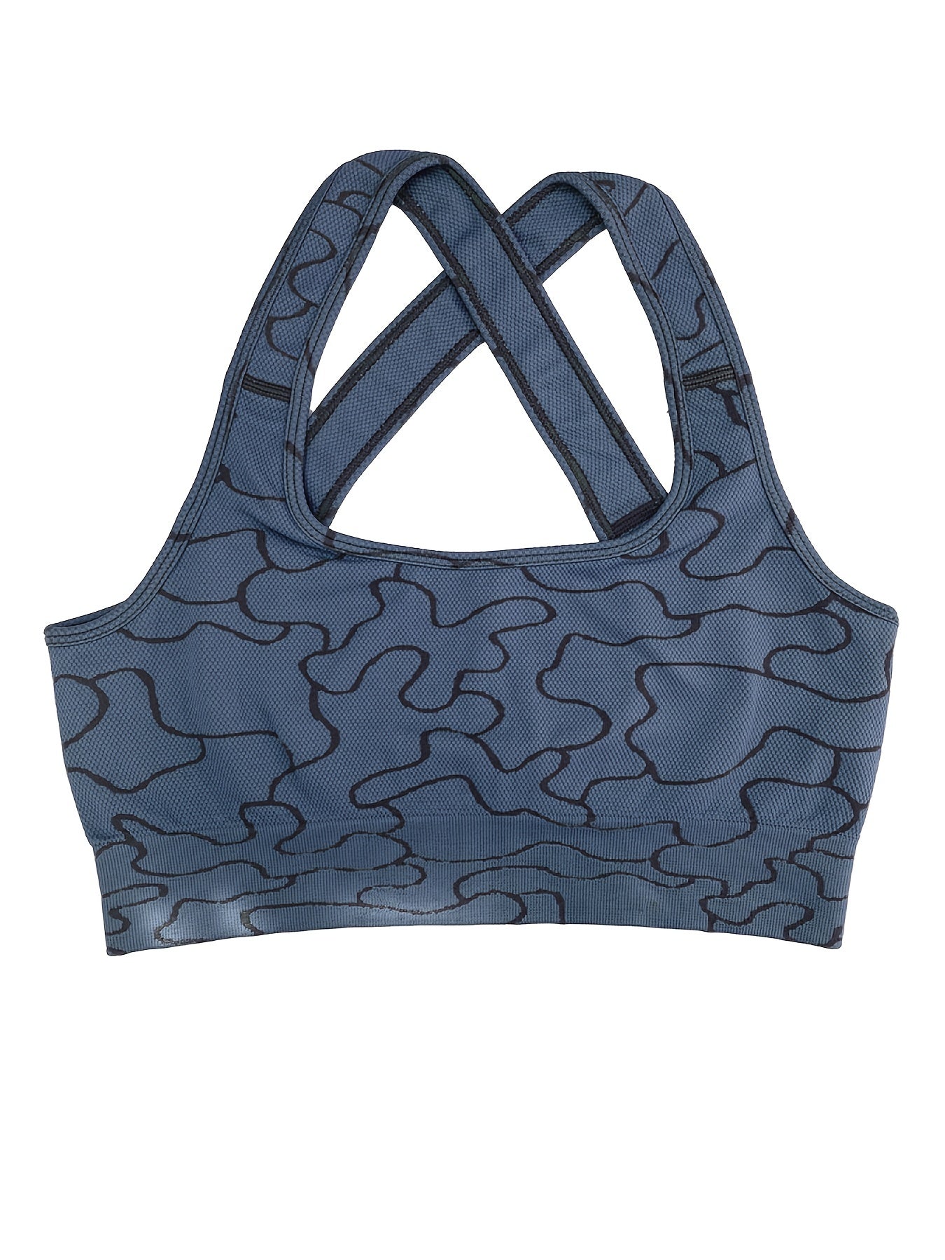 Camouflage Line Print Sports Tank Top