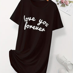 Soft & Comfy Short Sleeve Lounge Dress Women's Loungewear