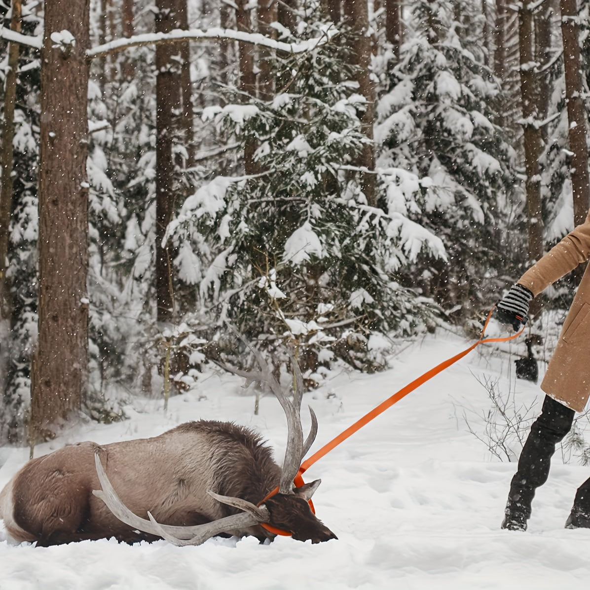 Deer Easy Orange Harness Rope & Strap with Comfortable Grip