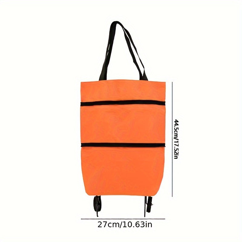 Foldable Grocery Wheel Bag Shopping Cart for Retail Stores