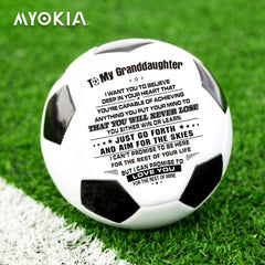 Soccer Ball Football To My Granddaughter Size 5 Anniversary Birthday Wedding Gra