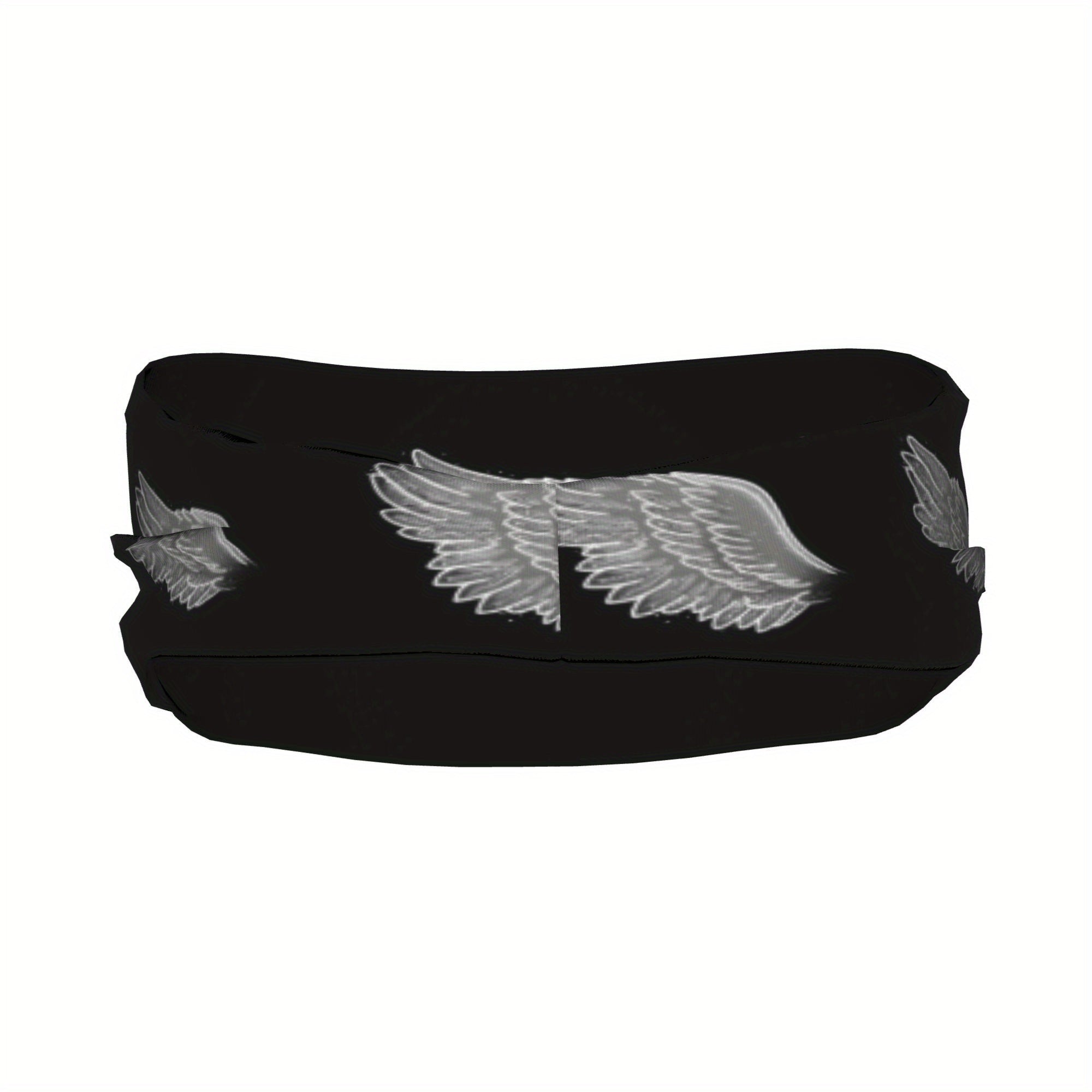 Unisex Sports Headband with Wing Sweat Wicking Polyester