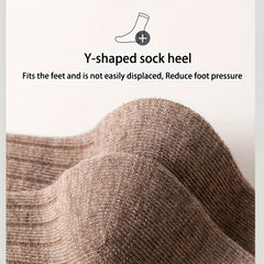 Men's Solid Casual Mid-calf Socks for Business Wear