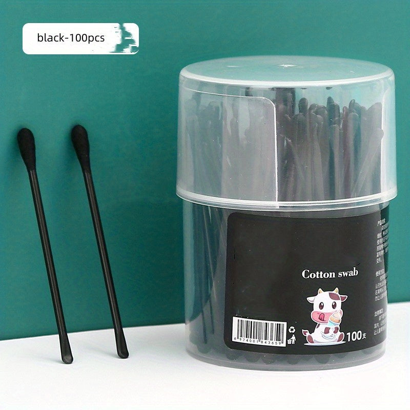 100pcs 2 in 1 Adult Baby Swabs Ear Scoop Cotton Swabs