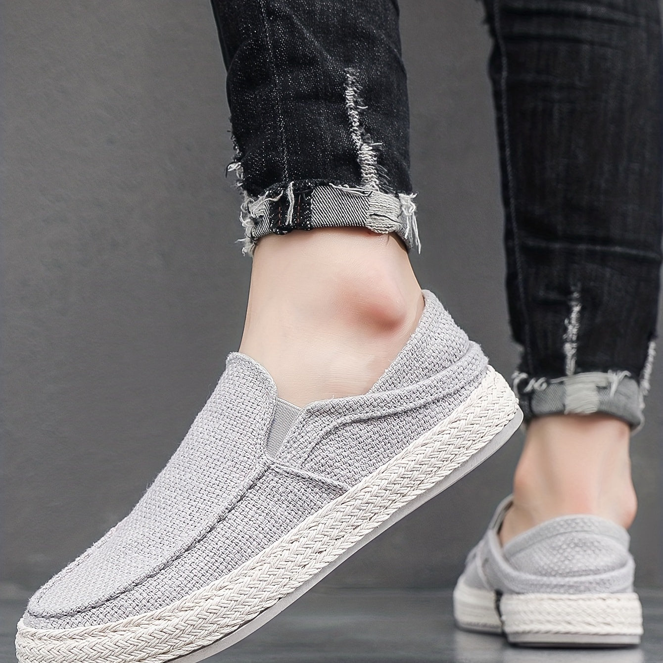Men's Lightweight Canvas Loafers Slip-On Shoes