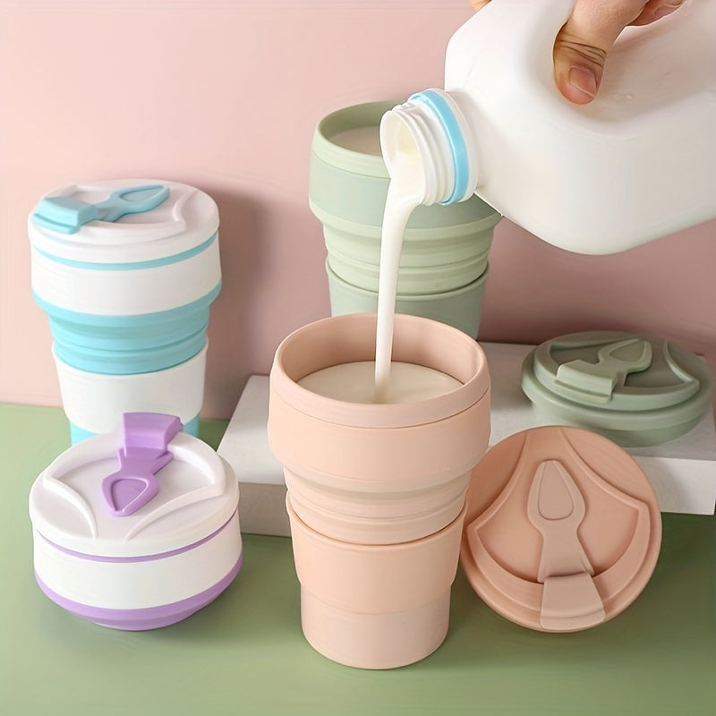 Collapsible Reusable Silicone Cup Hot Cold Drinks Camping Hiking