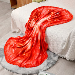 Soft Tomato Pattern Blanket Warm Flannel Blanket All Seasons Office Bed Camping