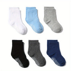 6pairs Baby Boys Non-slip Casual Socks Multicolor Set