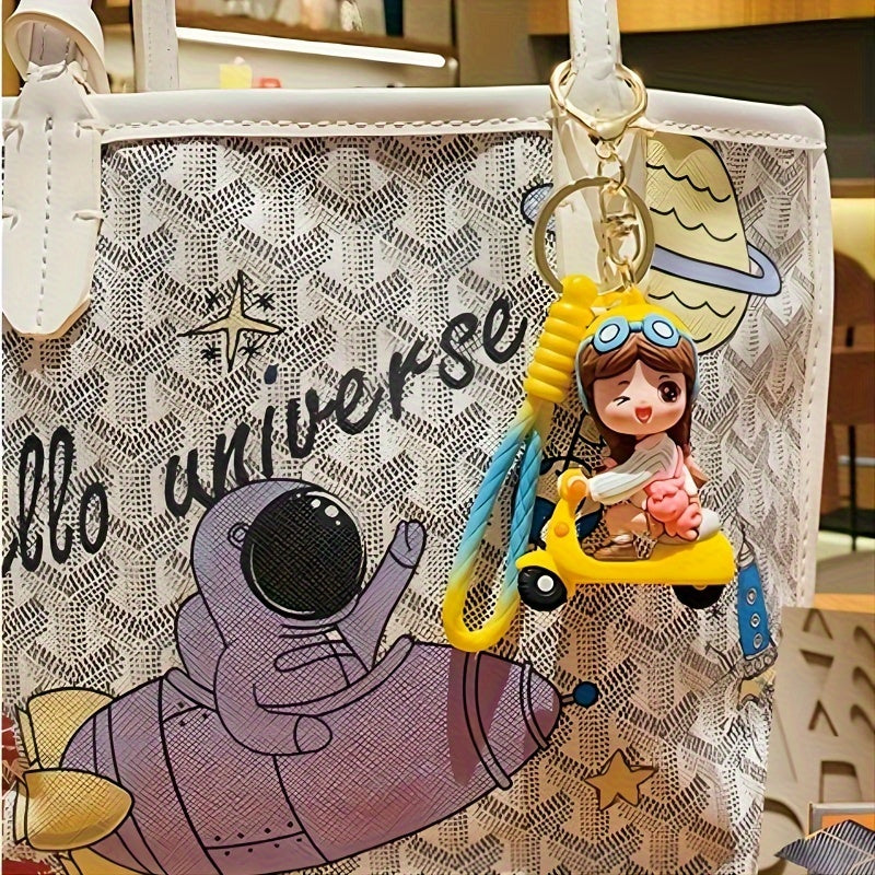 Cartoon Couple Keychain Pendant for Car Keys Backpacks Wallets