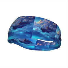 Sky Sports Headband Sweat Wicking Polyester Yoga Gym Running Outdoor Access