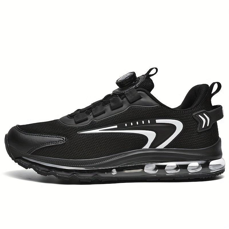 Men's Breathable Lace up Running Shoes with Rotate Button