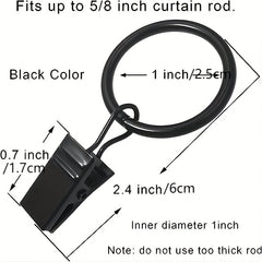 Curtain Rings With Clips 30-50pcs Hooks Clip Rings Curtain Accessories