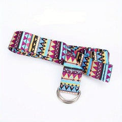 Colorful Printed Yoga Stretch Belt Resistance Band for Home Gym