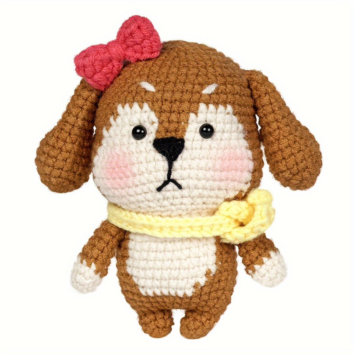 English Top Hat Dog Doll Crochet Kit DIY Knitting Supplies