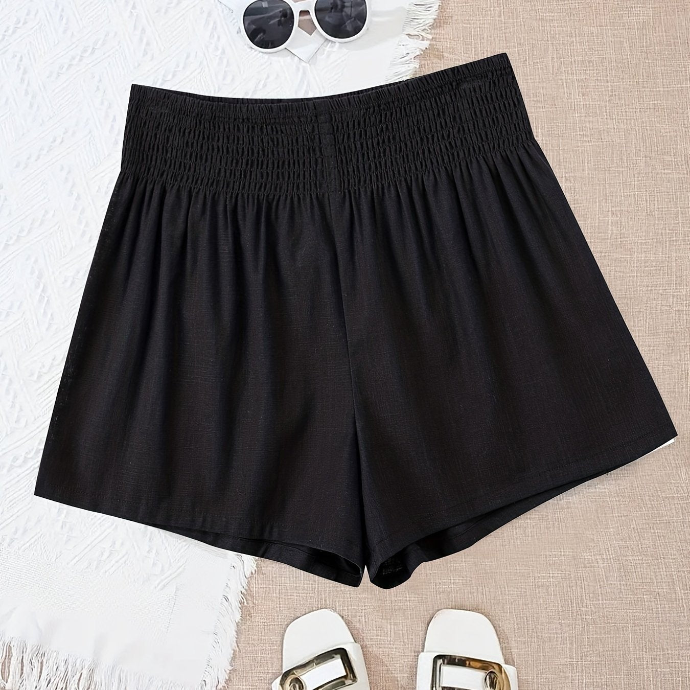 High Waist Solid Shorts Casual Every Shorts Women's Clothing