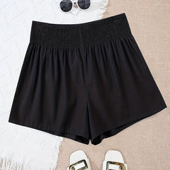 High Waist Solid Shorts Casual Every Shorts Women's Clothing