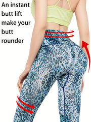 Leopard Print Yoga Leggings Women's Activewear