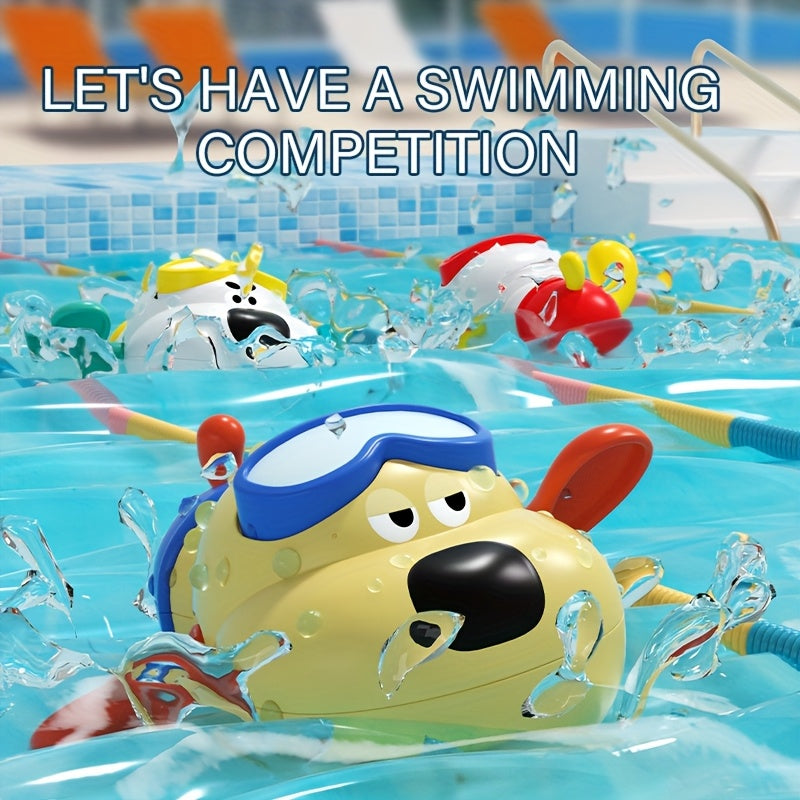 3pcs Floating Dog Swimming Toy with Goggles & Flippers - Safe for Kids 10M
