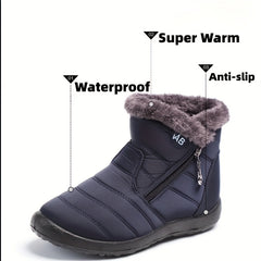 Women's Plush Lined Snow Boots Waterproof Winter Warm Boots