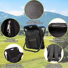 3-in-1 Cooler Backpack with Stool and Cooling Bag