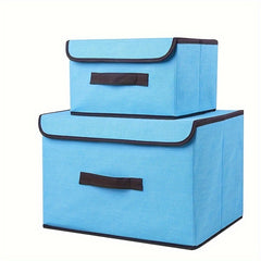 2pc Foldable Flap Storage Bag Dustproof Large Capacity Storage Box