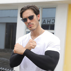 Ice Silk Sunscreen Armguards for Cycling and Outdoor Travel