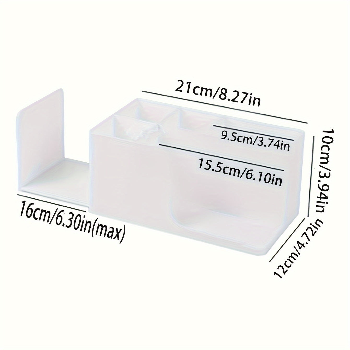 Retractable Bookend Storage Box
