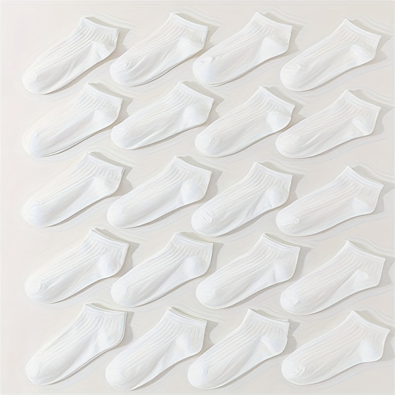 20 Pairs Soft Lightweight Ankle Socks Women's Stockings & Hosiery